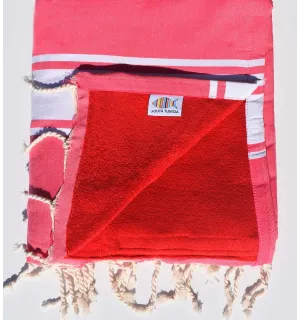 fouta éponge rose  - 3