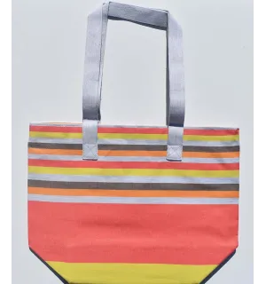 Sac de plage 5 couleurs Capucine jaune ,orange, gris, marron clair Fouta Tunisia - 1