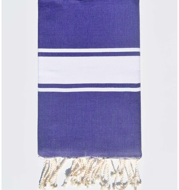 Fouta Plate bleu violet - 1