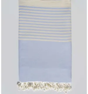 Jeté lavande avec rayures Fouta Tunisia - 1