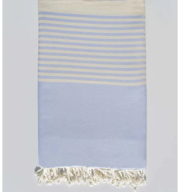 Jeté lavande avec rayures Fouta Tunisia - 1