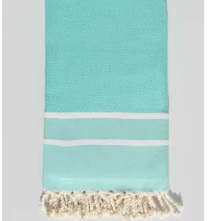 Fouta chevron vert turquoise Fouta Tunisia - 1