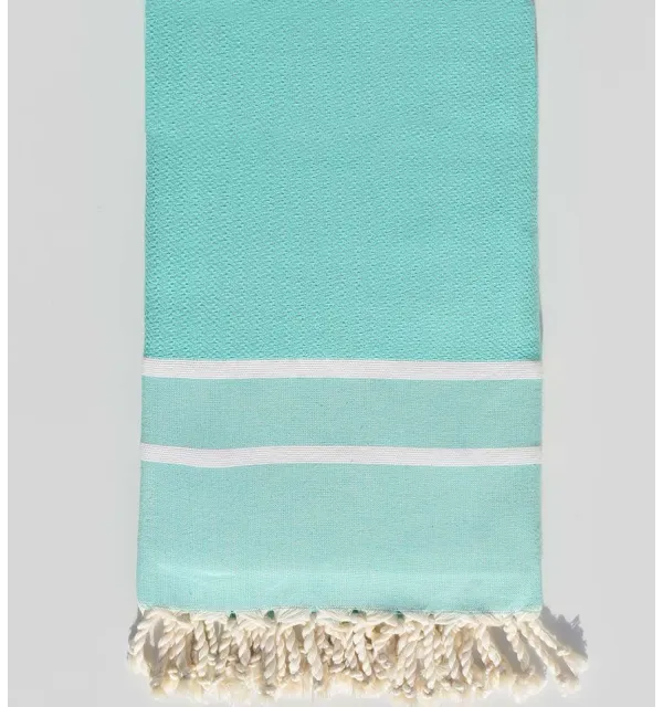 Fouta chevron vert turquoise Fouta Tunisia - 1