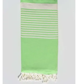 Jeté Vert pomme 2.9m*1.9m Fouta Tunisia - 1