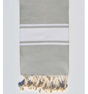 Serviette de plage Plate vert de gris  - 1