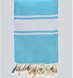 Fouta Plate bleu dragée Fouta Tunisia - 1