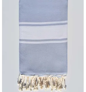 Fouta Plate bleu charrette Fouta Tunisia - 1