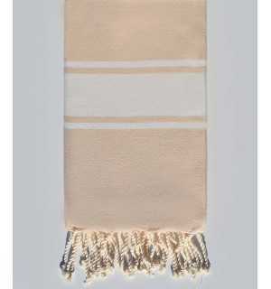 Serviette de plage beige pale  - 1
