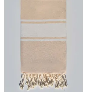 Serviette de plage beige pale  - 1
