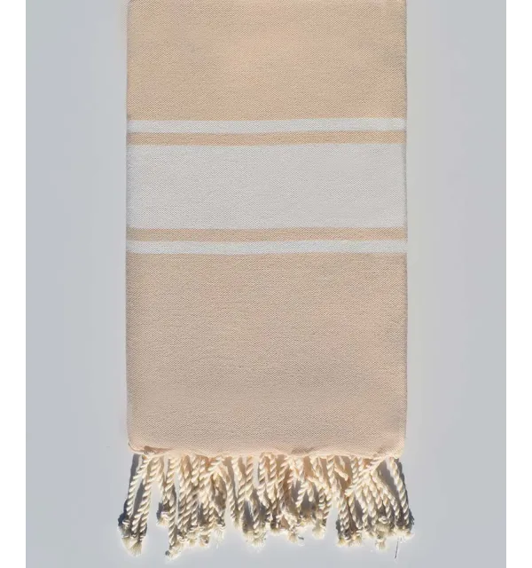 Serviette de plage beige pale - 1