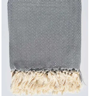 Plaid Bleu guède Fouta Tunisia - 1 2