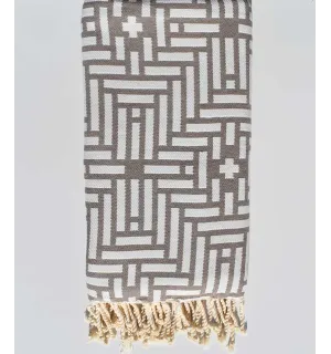 Jeté béige foncé 1.94m*2.8m  - 1