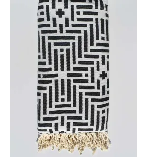 Jeté bleu noir 2.8m*1.9m  - 1