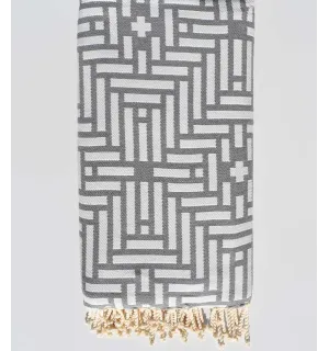 Jeté gris acier 2.80m*1.9m  - 1