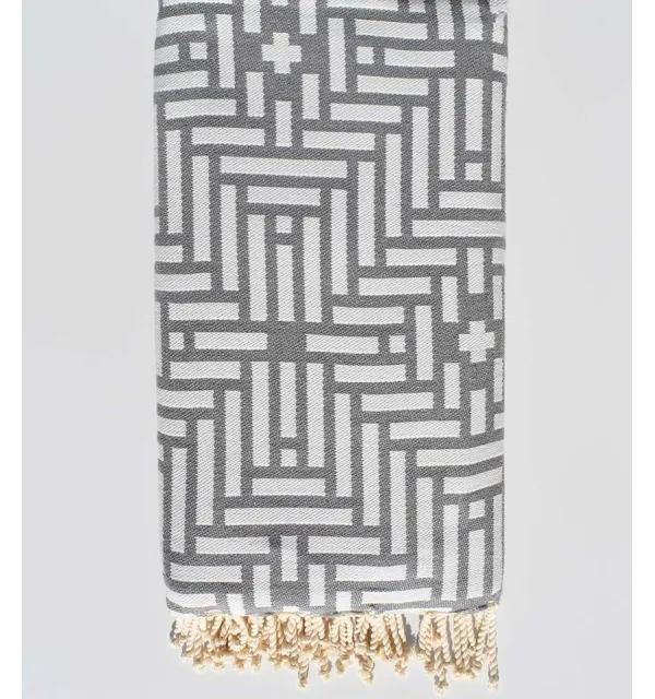 Jeté gris acier 2.80m*1.9m - 1