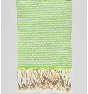 Enfant Nid d'abeille vert chartreuse Fouta Tunisia - 1