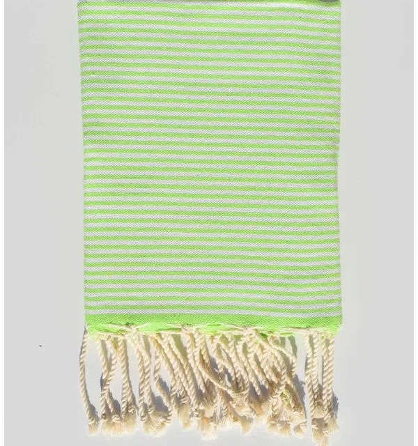 Enfant Nid d'abeille vert chartreuse Fouta Tunisia - 1