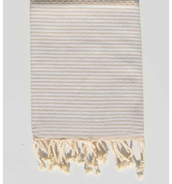 Enfant Nid d'abeille beige Fouta Tunisia - 1