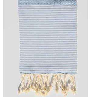 Enfant Nid d'abeille bleu clair Fouta Tunisia - 1