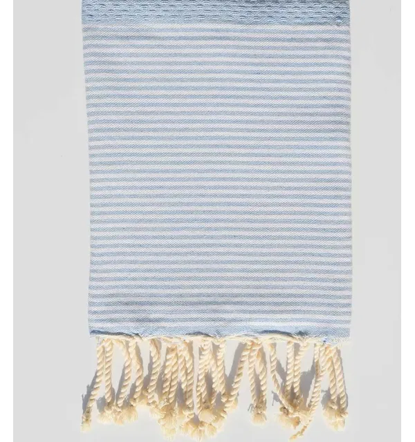 Enfant Nid d'abeille bleu clair Fouta Tunisia - 1