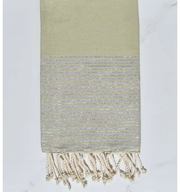 FOUTA Lurex vert kaki - 1