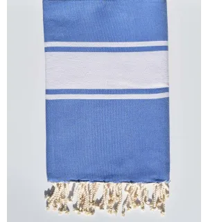 Fouta Plate bleu lavande  - 1