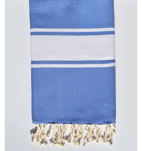 Fouta Plate bleu lavande - 1
