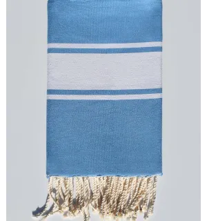 Fouta plate bleu azur moyen Fouta Tunisia - 1