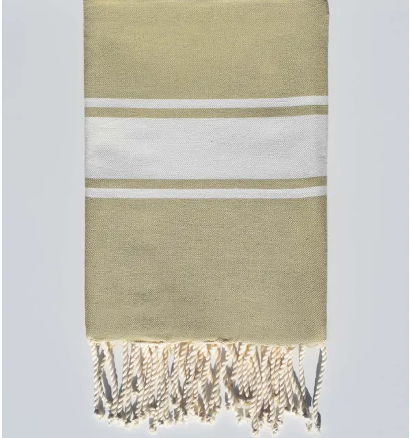 Fouta Plate vert kaki clair Fouta Tunisia - 1