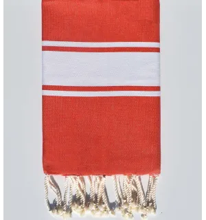 fouta plate rouge cardinal  - 1