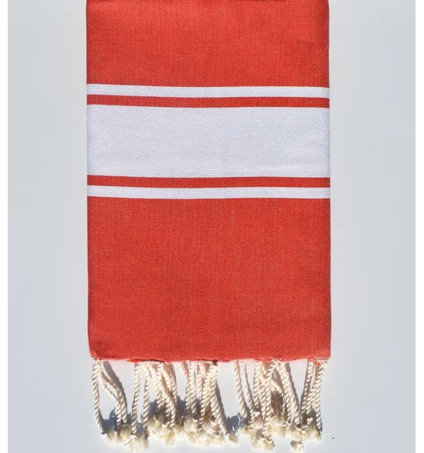 fouta plate rouge cardinal - 1
