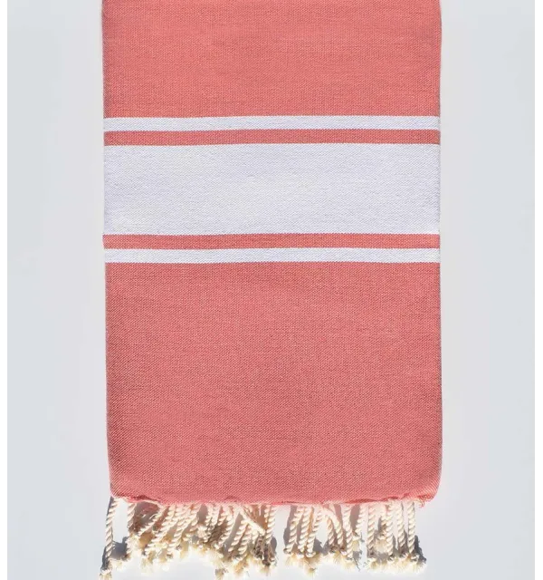 Fouta Plate rose balais claire Fouta Tunisia - 1