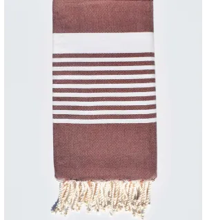 Serviette de plage arthur senois foncé Fouta Tunisia - 1