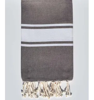 Serviette de Plage Plate mauve Mountbatten Fouta Tunisia - 1