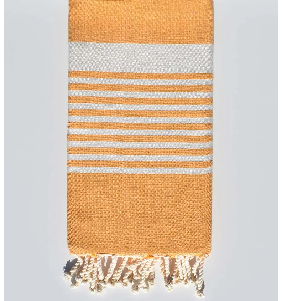 Serviette de plage arthur jaune foncé Fouta Tunisia - 3