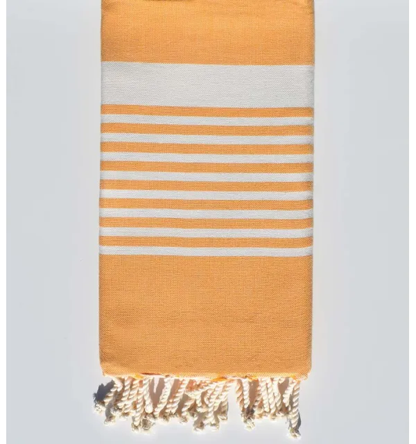 Serviette de plage arthur jaune foncé Fouta Tunisia - 3