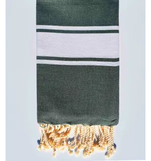 Serviette de plage Plate Vert de chrome Fouta Tunisia - 1
