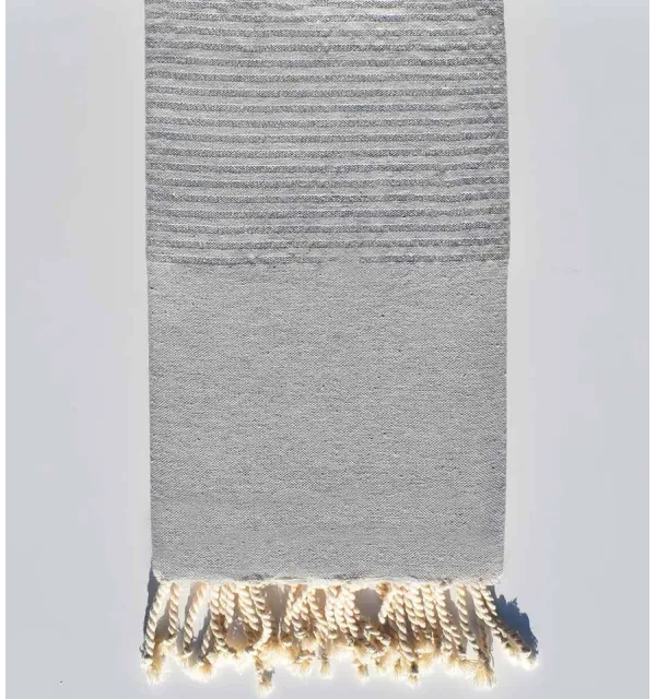 FOUTA Lurex plate gris clair Fouta Tunisia - 1
