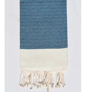 Fouta PIQUE-PIQUE BLEU nuit et bleu Fouta Tunisia - 1