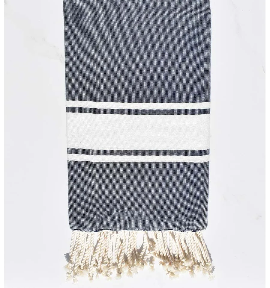Fouta Plate Bleu denim Fouta Tunisia - 2