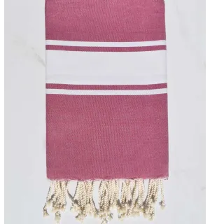 Fouta Plate rose violacé Fouta Tunisia - 1