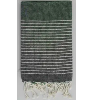 FOUTA Lurex plate vert forêt 