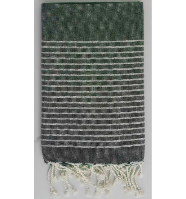 FOUTA Lurex plate vert forêt 