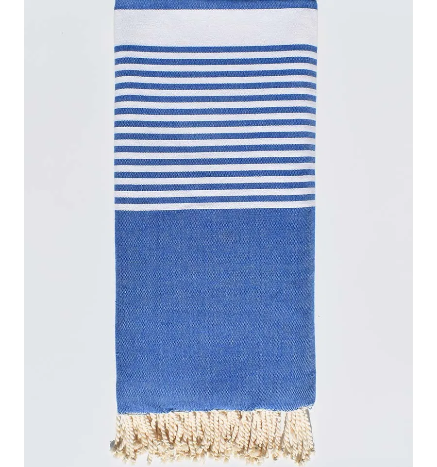 Jeté bleu denim Fouta Tunisia - 2