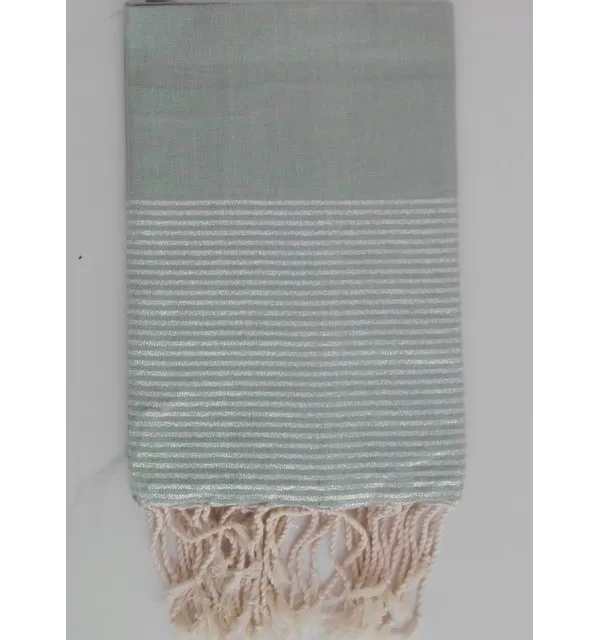 FOUTA Lurex plate vert céladon 