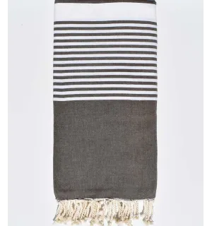 Jeté marron Fouta Tunisia - 1