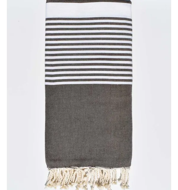Jeté marron Fouta Tunisia - 1