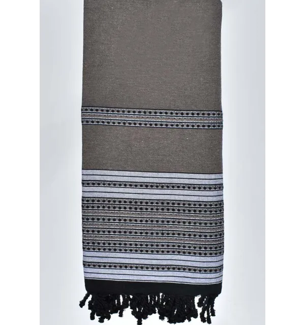 Grande Fouta Arabesque Châtaigne - 1