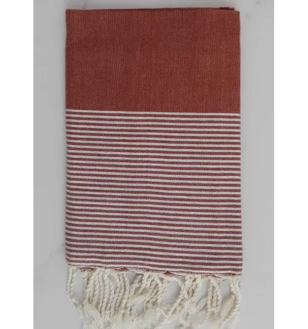 FOUTA Lurex plate acajou 