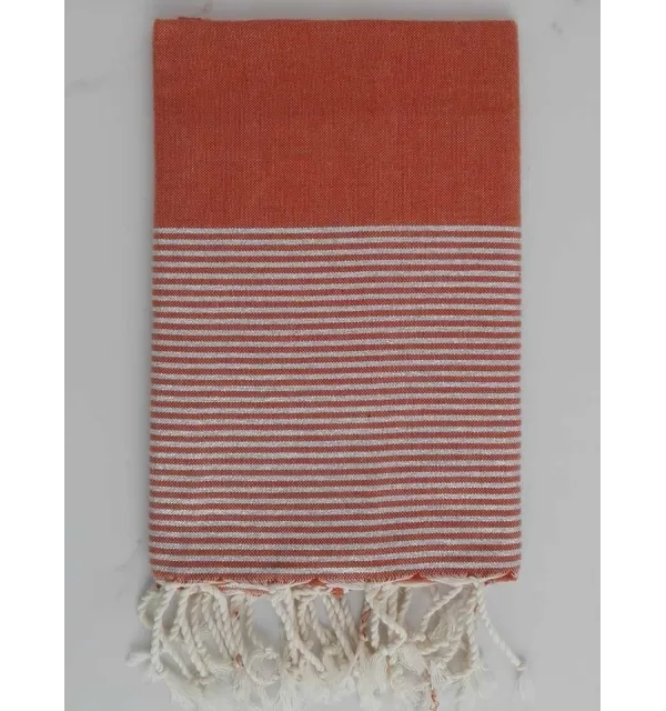 FOUTA Lurex plate roux 